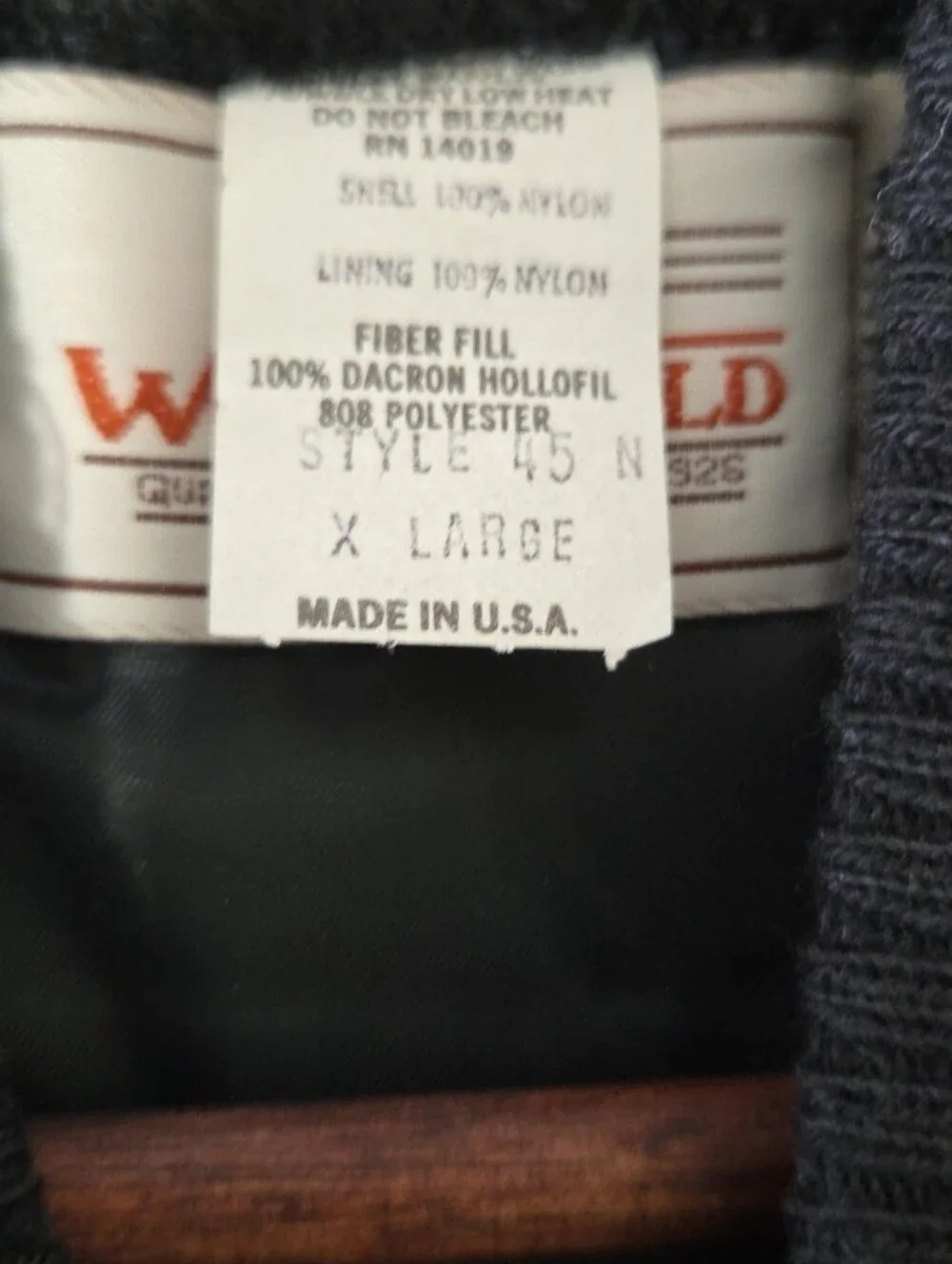 Vintage Woodfield Mens Vest Navy Size XL MADE IN USA Zipper Pockets